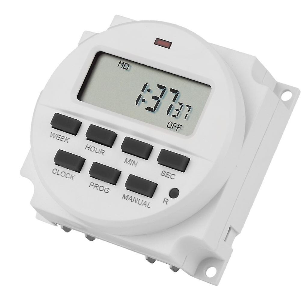 7 Days Weekly Programmable LCD Timer Switch Time Relay Built-in Rechargeable Battery for Lights U