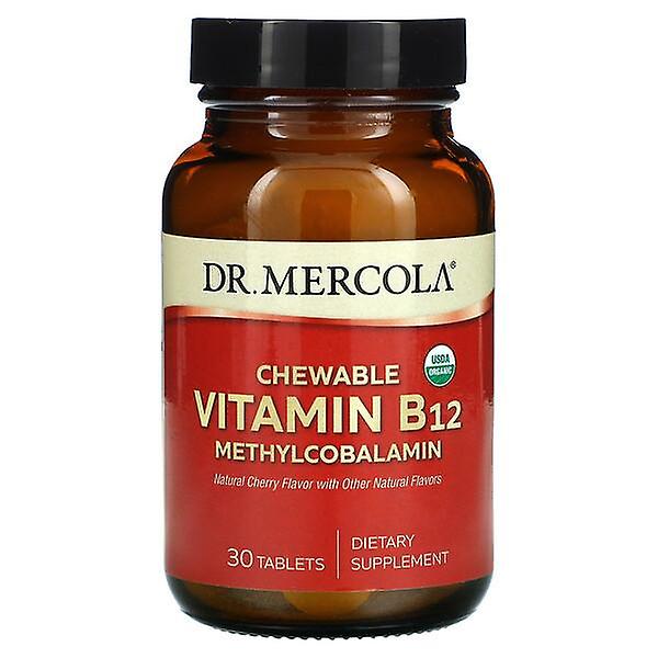 Dr. Mercola, Chewable Vitamin B12 Methylcobalamin, Natural Cherry, 30 Tablets