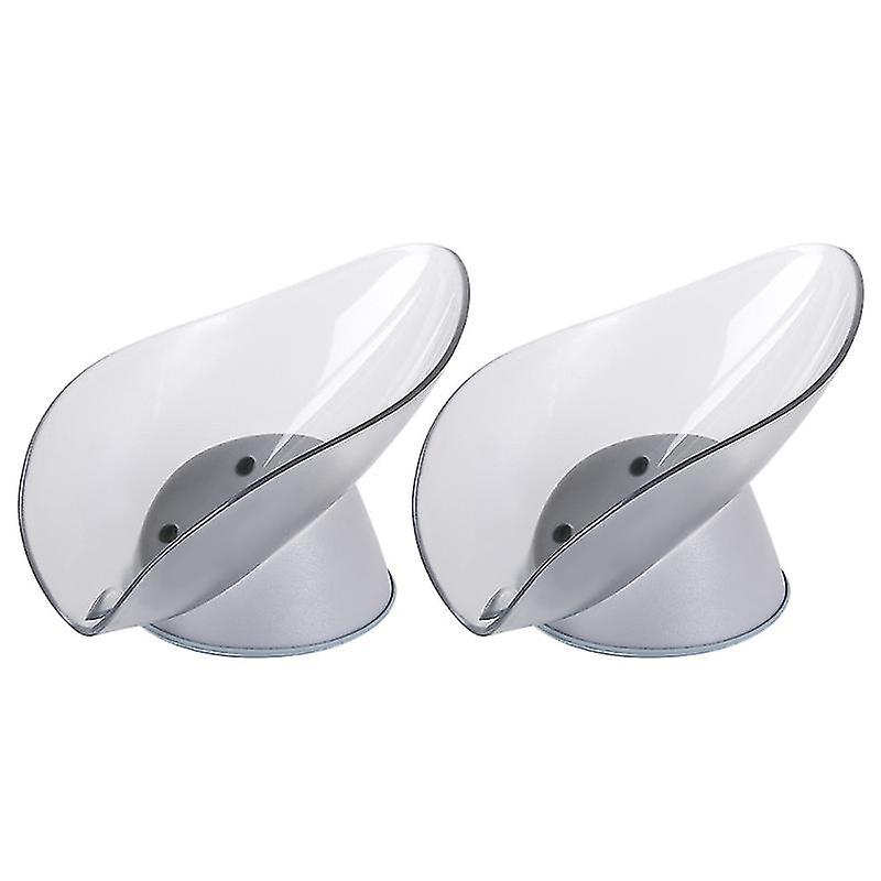 2pcs Plastic Soap Draining Dish