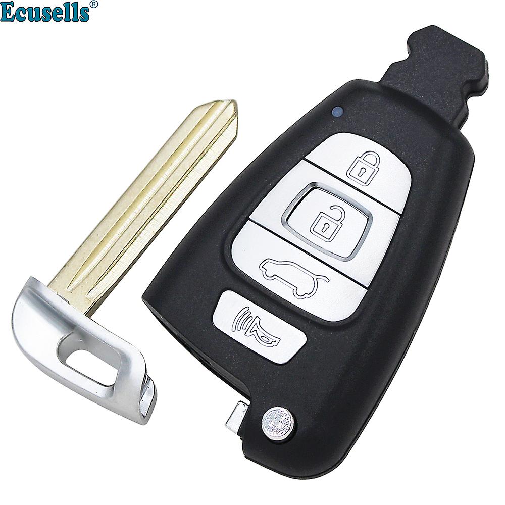 Ecusells 4 Button Smart Card Keyless Entry Eemote Key Shell Case For Hyundai Veracruz 2007-2012
