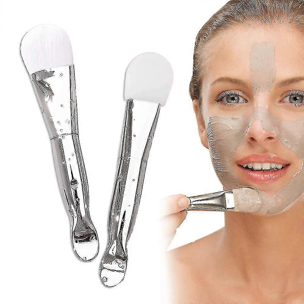 Face Mask Brushes, 2 Packs - Silicone / Soft Mask Brushes, Double Head Design