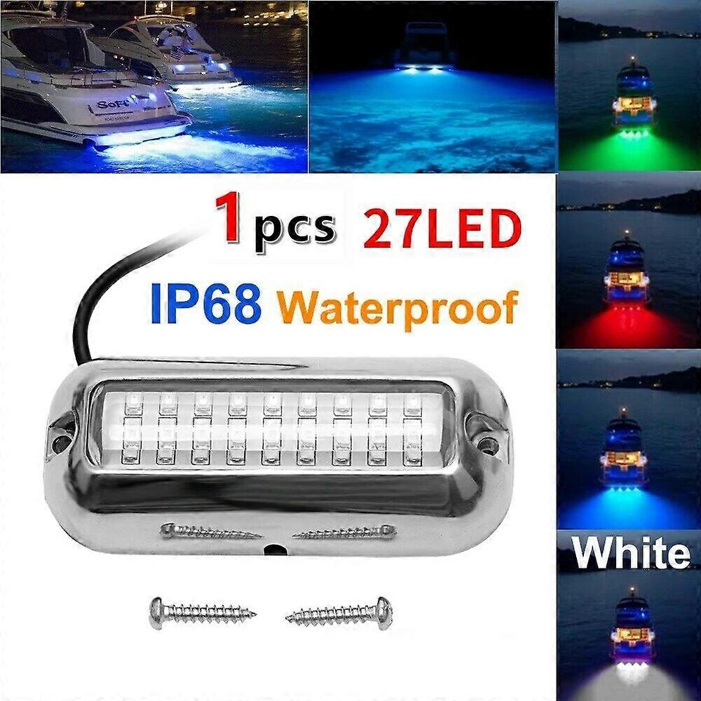 27LED Underwater Pontoon Marine Boat Transom Light Fishing Finder Lamp Light Shads Fishing LED Boat Deep Drop Underwater Light FN9U0308