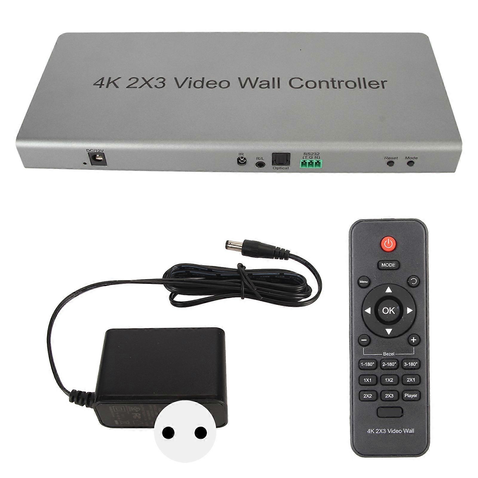 Video Wall Controller 4k Multi Display Modes Hd Multimedia Interface Splitter Processor With Remote Control 100240v Eu Plug