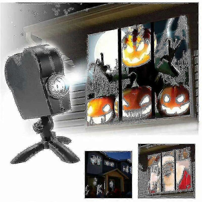 クリスマスハロウィーンホログラフィックプロジェクターウィンドウプロジェクターLEDホログラフィックプロジェクションランプ、12の映画祭、クリスマスとハロウィーンに使用