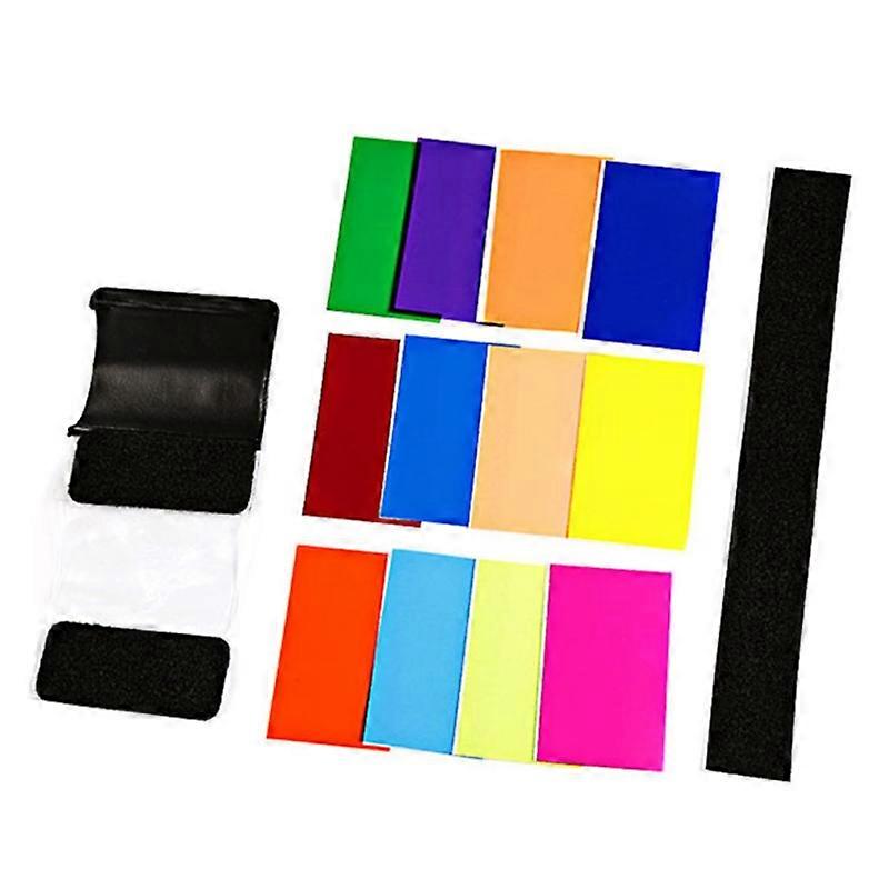 12 PCS Flash Color Card Diffuser Soft Box Lighting Gel Filter for Camera