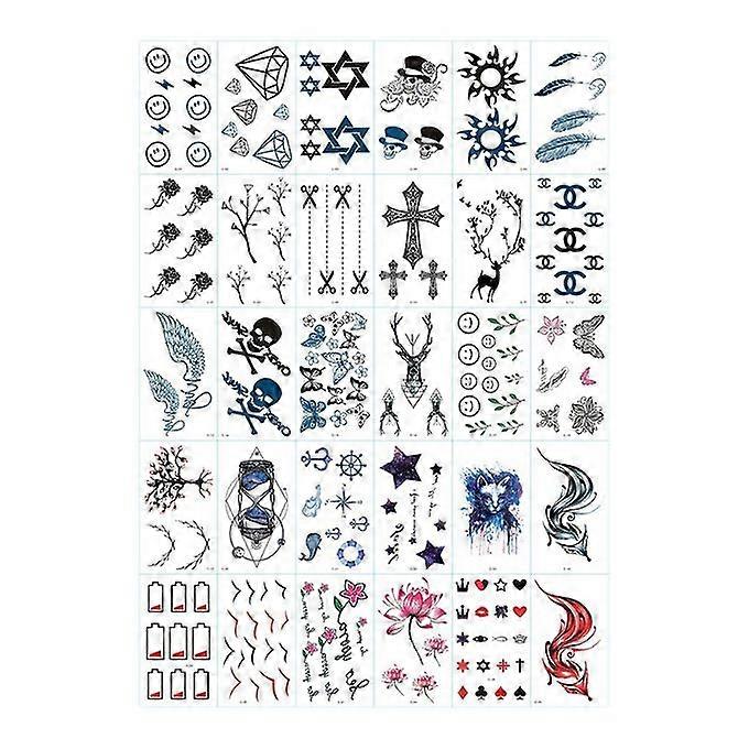 30Pcs/Set Dark Temporary Tattoo Sticker