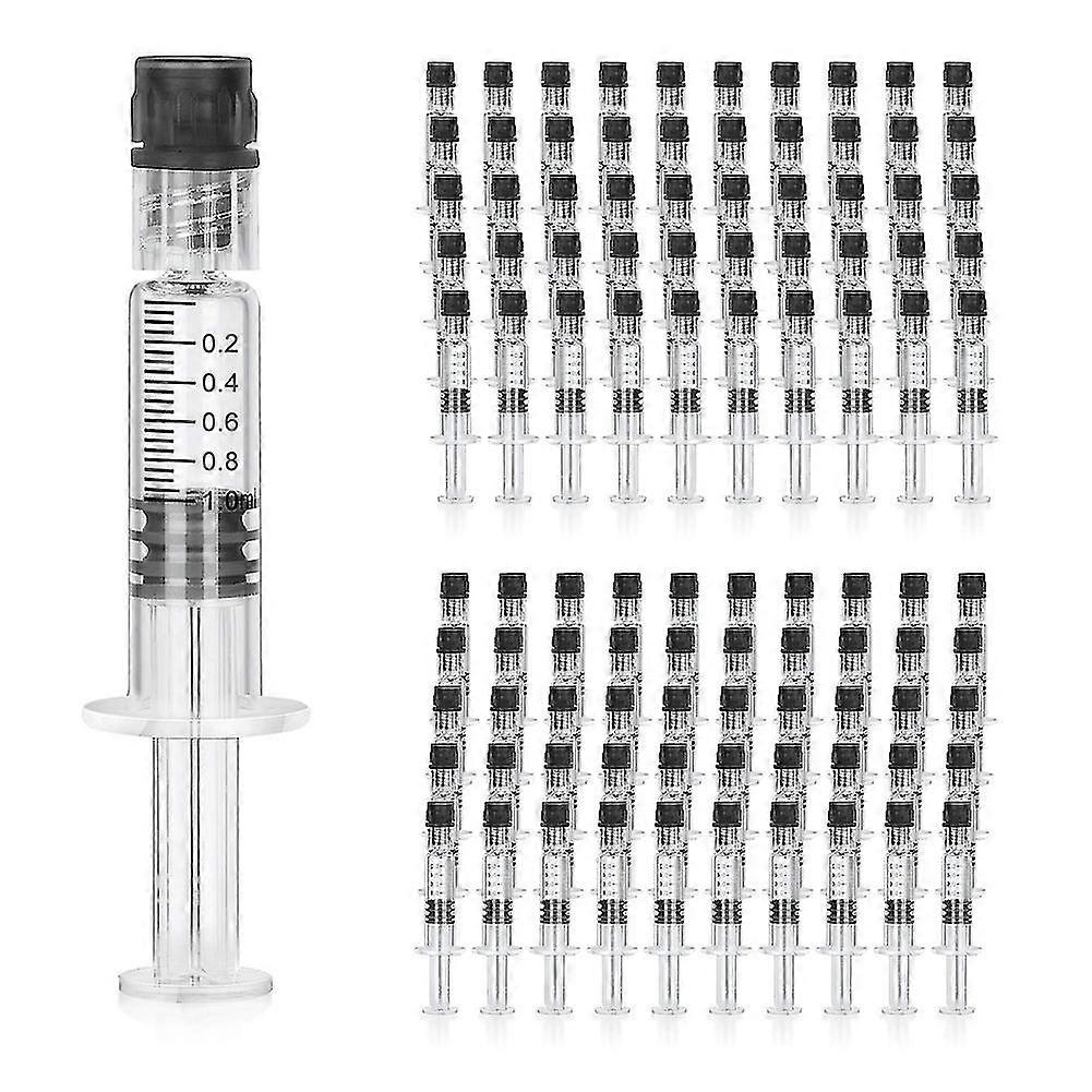 1Ml Glass Syringe 100Pcs of Borosilicate Reusable Heat-Resistant Tube, Suitable for Laboratory,Liqu