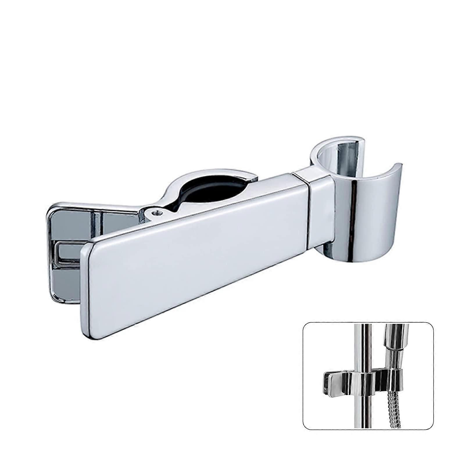 Bright Electroplating Wall Mounted Shelf, Shower Head Holder Can Rotate The Nozzle Angle 45, Suitable For 22-25mm Shower Pipes