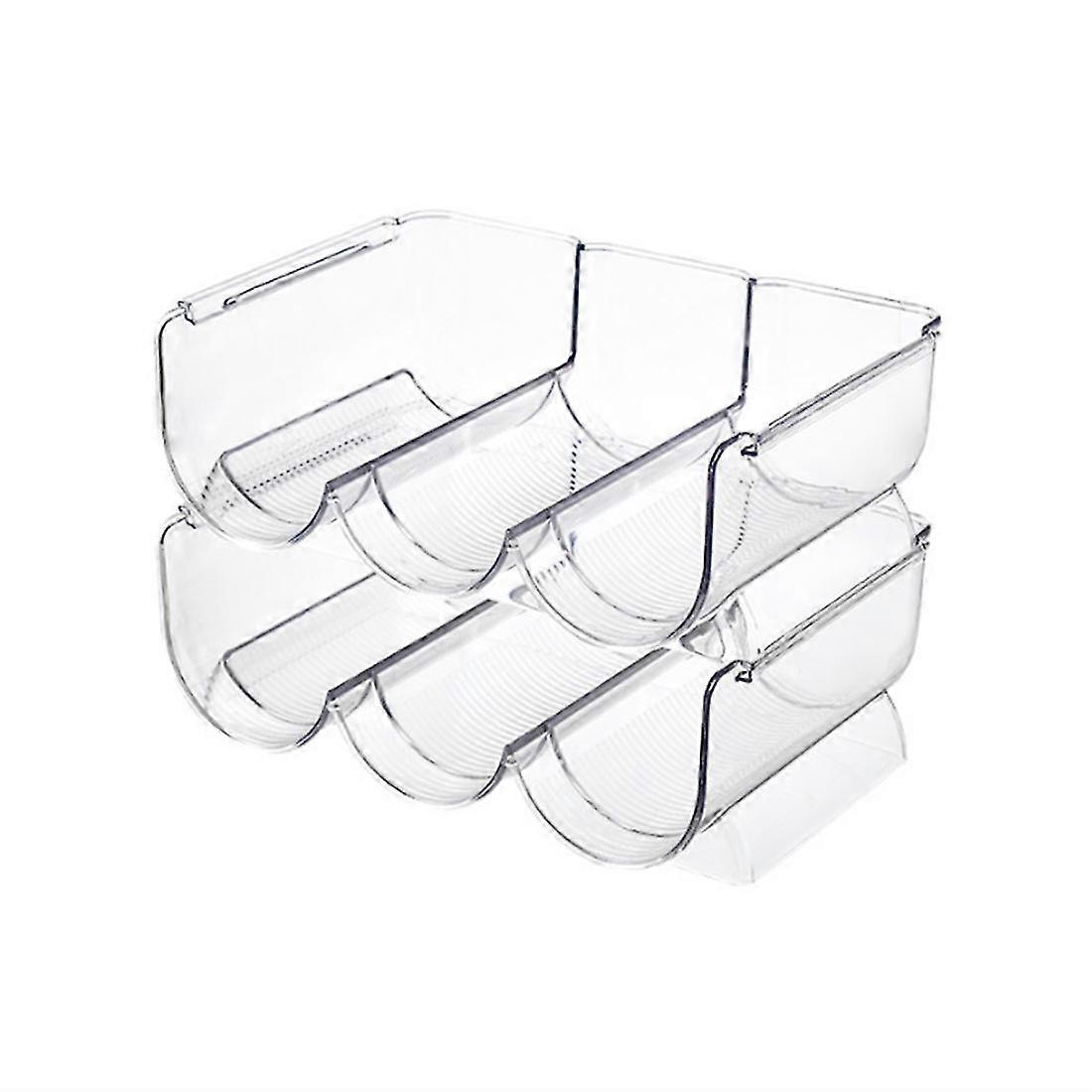 2pcs Plastic Stackable Water Bottle Holder Bin - Bins - Wine And Water Bottle Organizer Stand B