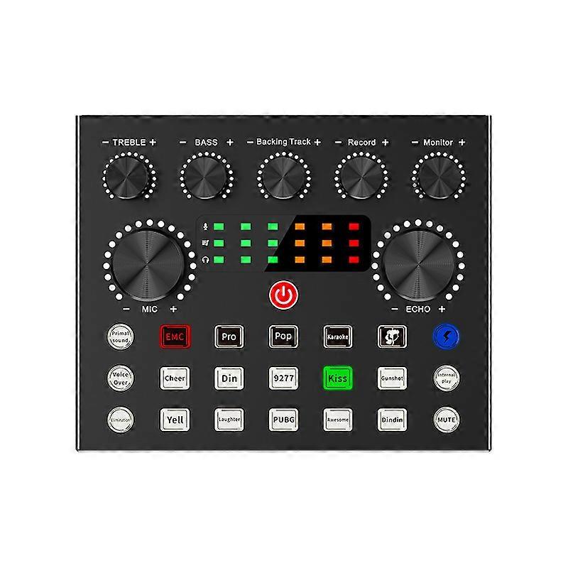 V8s Sound Card Upgraded Multiple Sound Effect Black Live Streaming Bluetooth-compatible Voice Changer For Mobile Phone
