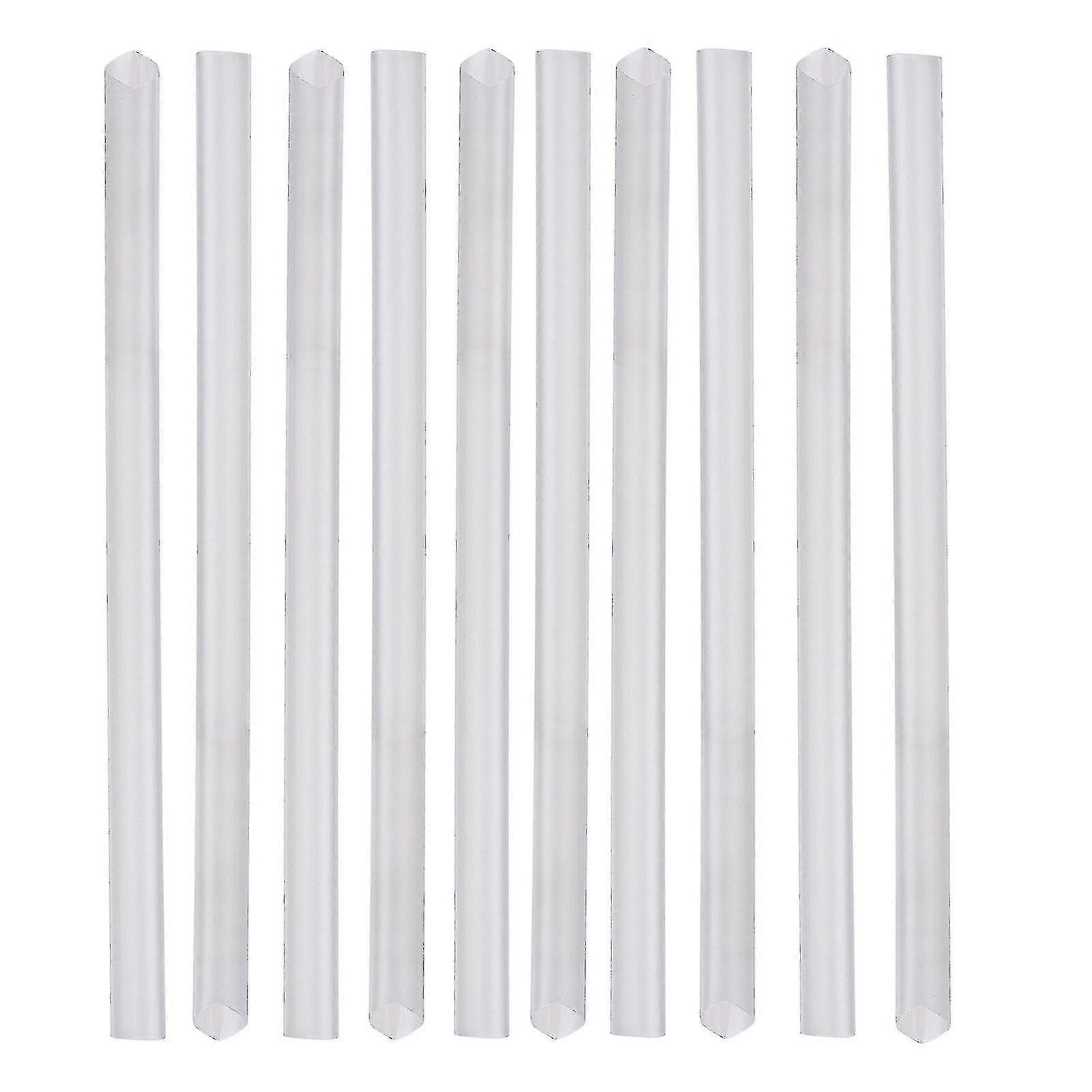 100 engångsplastsugrör-19cm högtransparenta individuellt förpackade