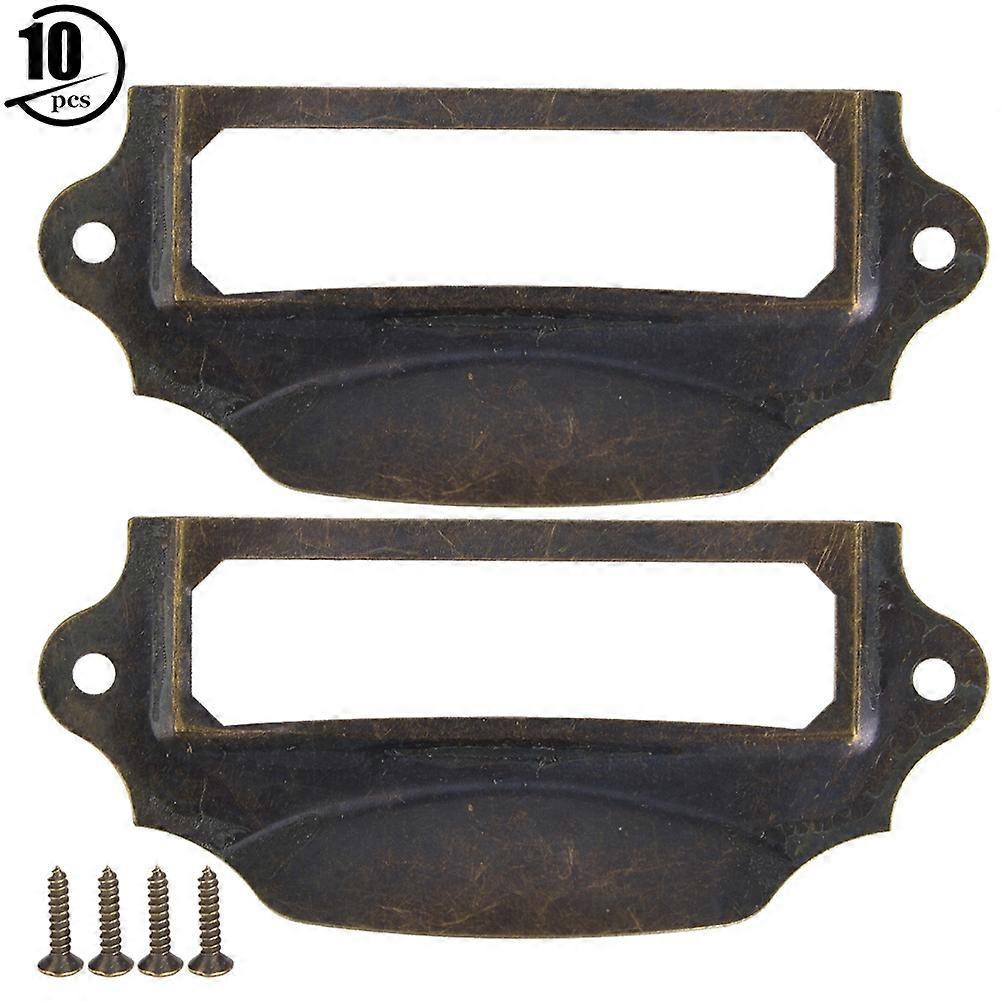 10 قطع تسمية العتيقة تسحب مقابض الأثاث لخزائن الأدوية صندوق المجوهرات