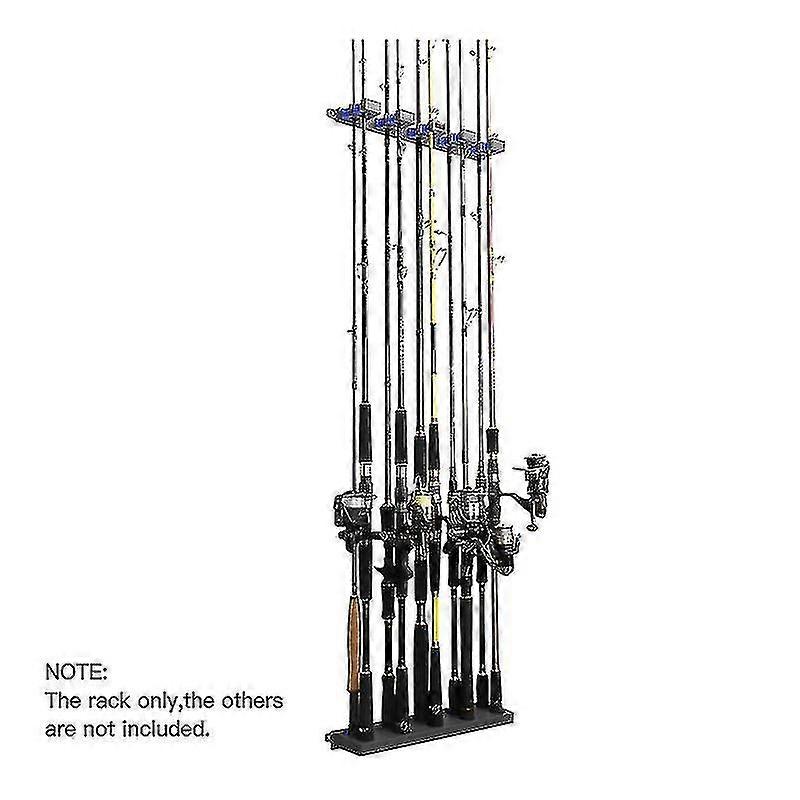 رف قضيب الصيد ل 10 قضبان الصيد المثبتة على الحائط الصيد القطب التخزين حامل حامل الرف
