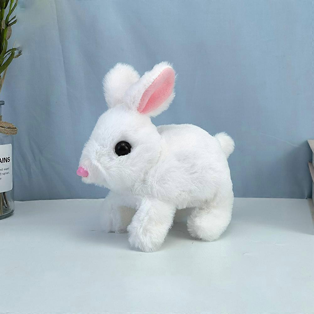 Plush Bunny Rabbit Electronic Toy Realistic Bunny Toy Wiggle Ears with ...