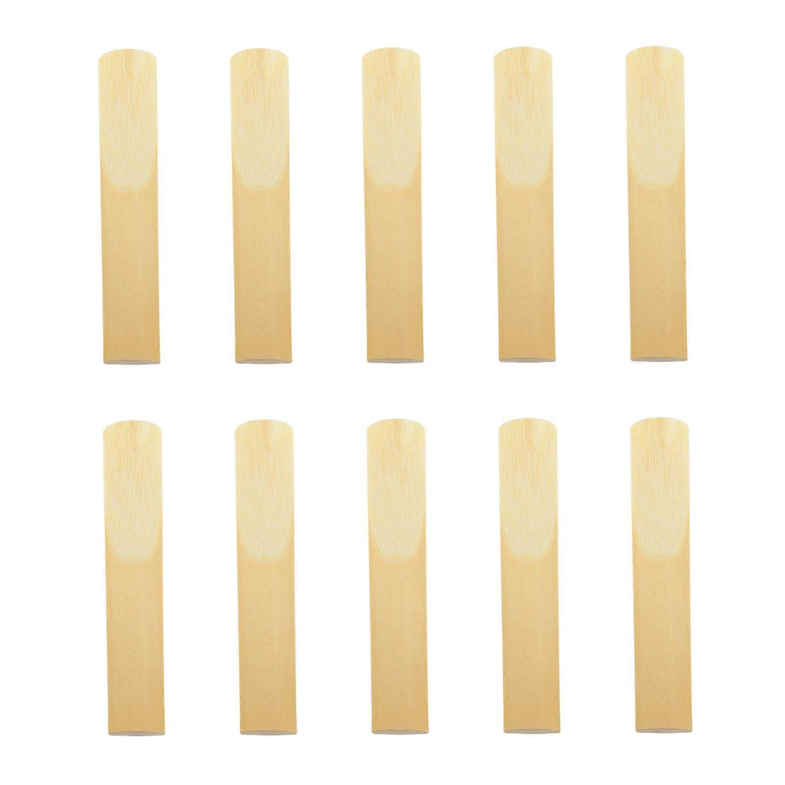 10Pcs Clarinet Reeds Produce Clear Sound Smoothing Light Portable Traditional Reeds for Clarinet Replacement Strength 3.0