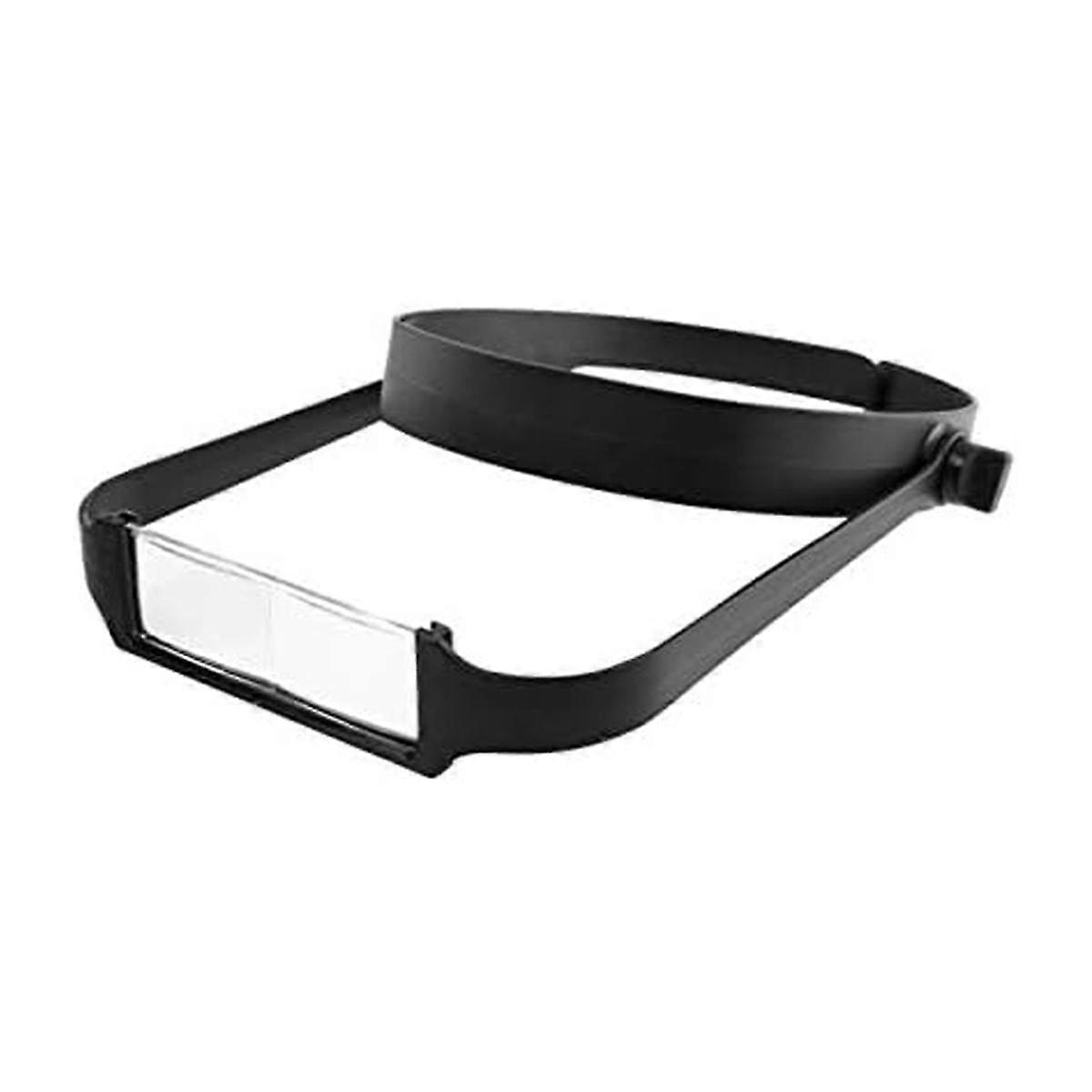 Black Slimline Headband Magnifier With Lenses, Assisted Repair Of Head-Mounted Reading Magnifying Glass Size 4