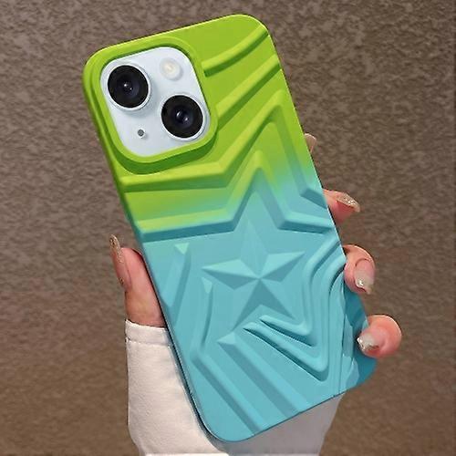 For iPhone 15 Gradient Star TPU Mobile Phone Case