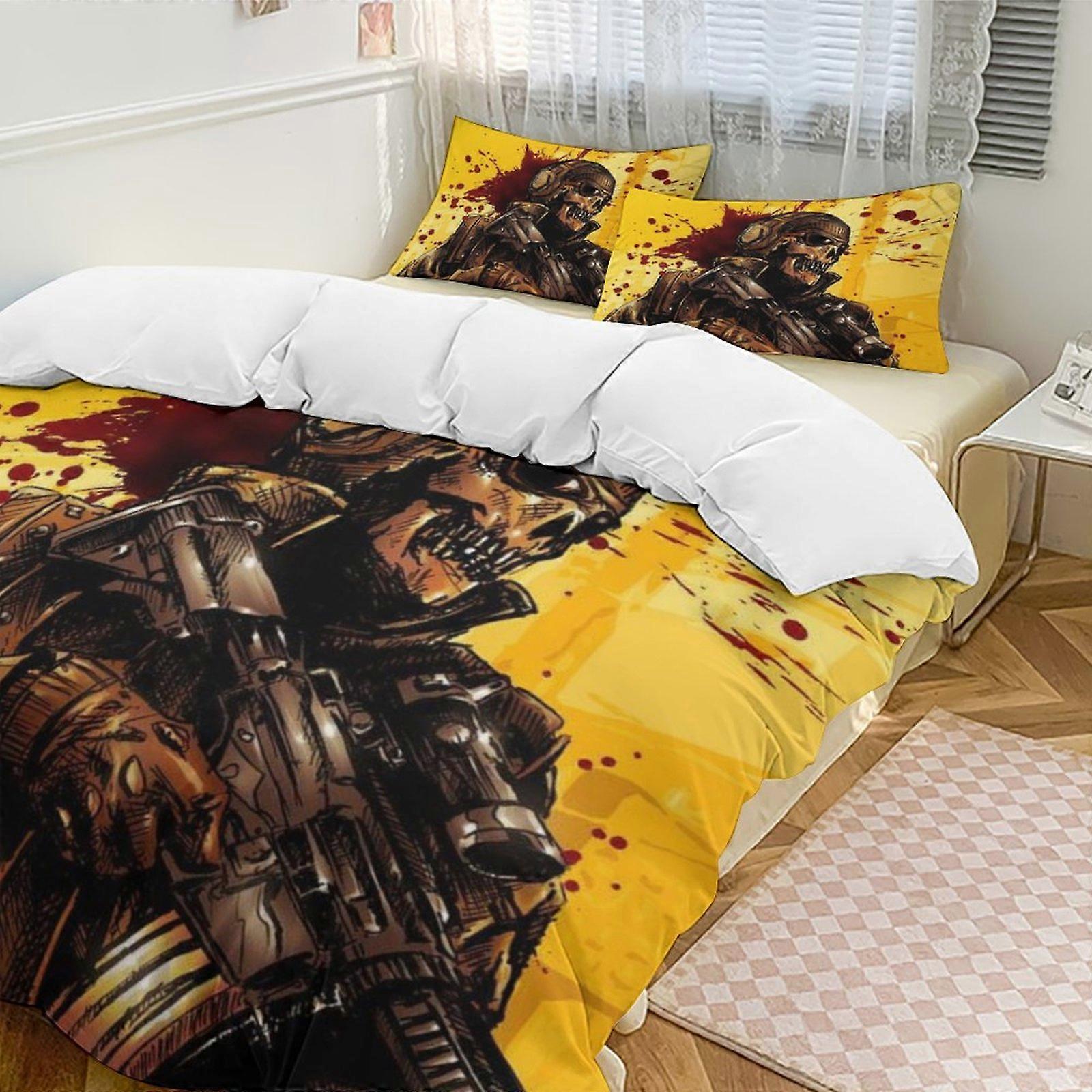 c1365 Call of duty 2 Cama Capa de Edredom Conjuntos de Cama de Microfibra Conjuntos de Edredom Leve de 3 Peças, 1 Capa de Edredom e 2 Fronhas para Crianças ee1365