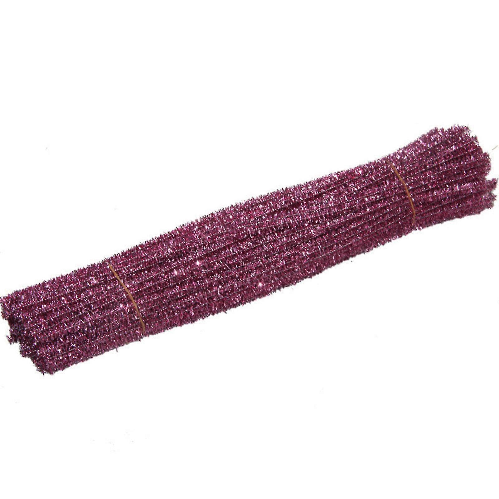 100pc Chenille Stem Flash Color Pipe Cleaners Set For Diy Arts Crafts Decoration