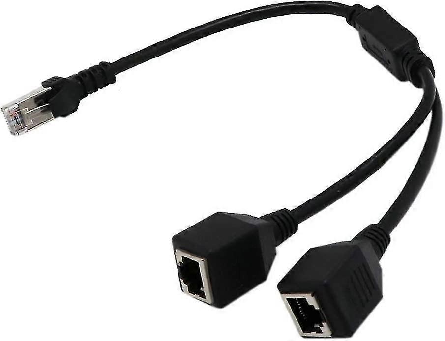Netzwerk-Splitter Adapterkabel RJ45 1 Stecker auf 2 Buchsen Anschlüsse Ethernet LAN