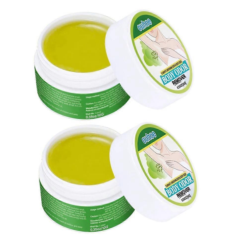 2X Oder Remover Crema Corporal Axilas Desodorante Removedor de Sudor Ungüento Alivio