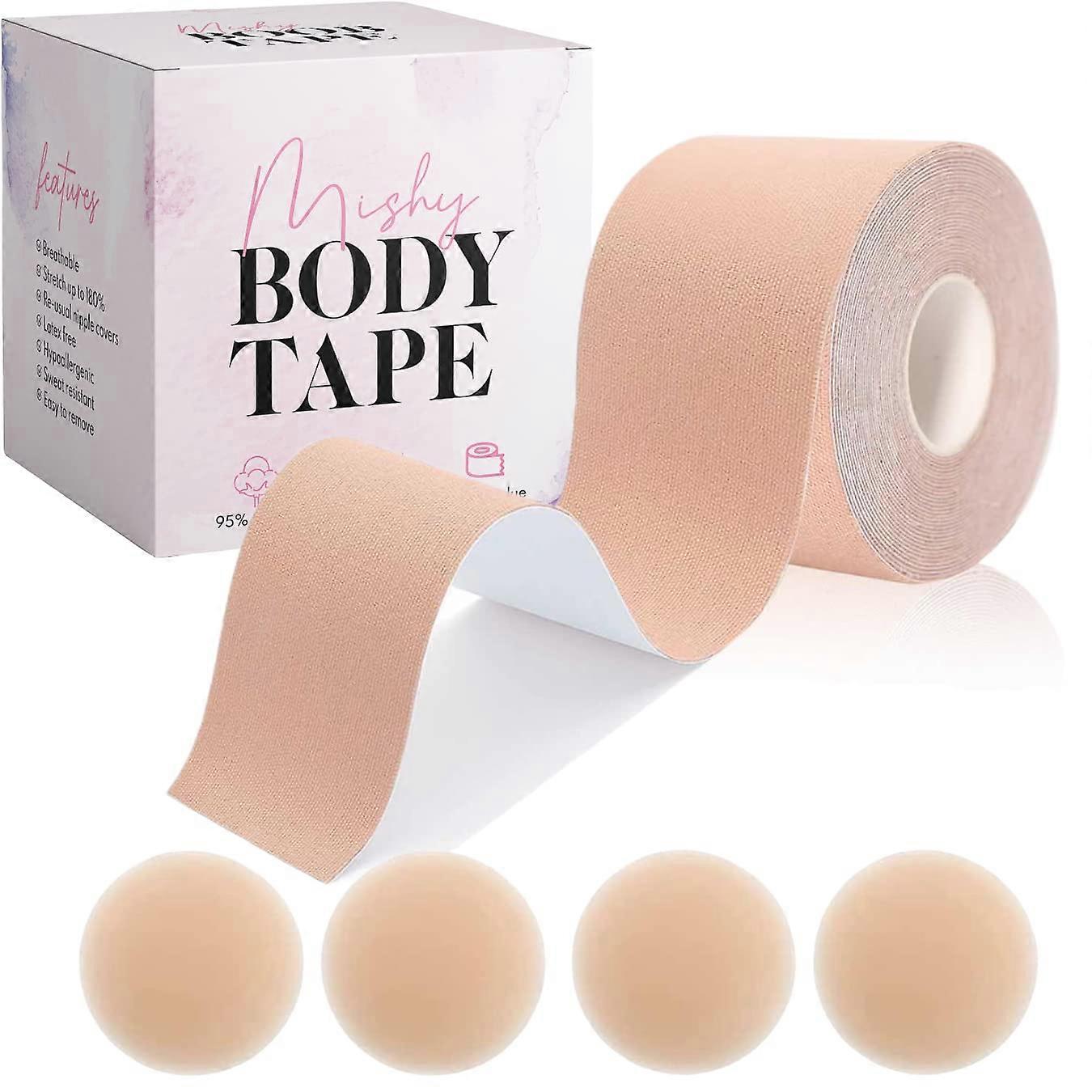 Boob Tape &; Θηλή Cover Set Αόρατο, Αναπνεύσιμο, Φιλικό προς το Δέρμα Βαμβάκι &; Spandex - Ταινία Σώματος Για Ελαφριά Υποστήριξη