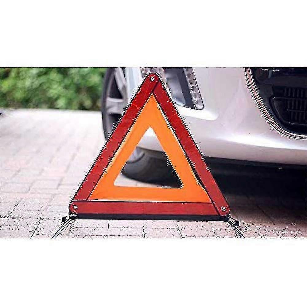 Foldable Warning Triangle, Complied Convenient Carry Box, Highly Reflective Design