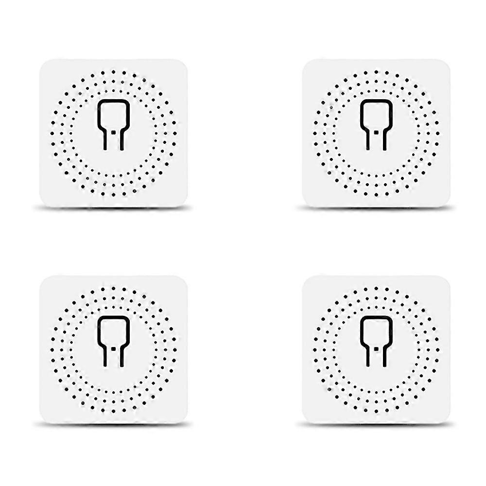 4 Pcs Mini Wifi Breaker Home Diy Electric Relay Wifi Switch 16a Wireless Automation Module Work Tuya