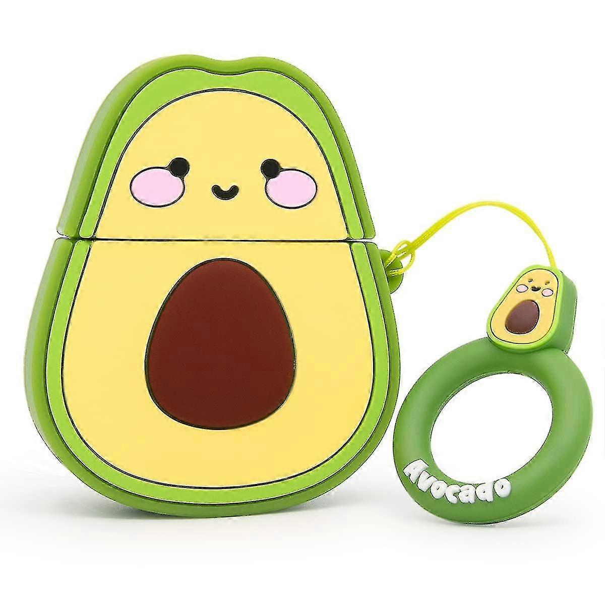 Cute Airpods Case, Funny 3d Cartoon Fruit Avocado Case, Airpods 1&2 Case
