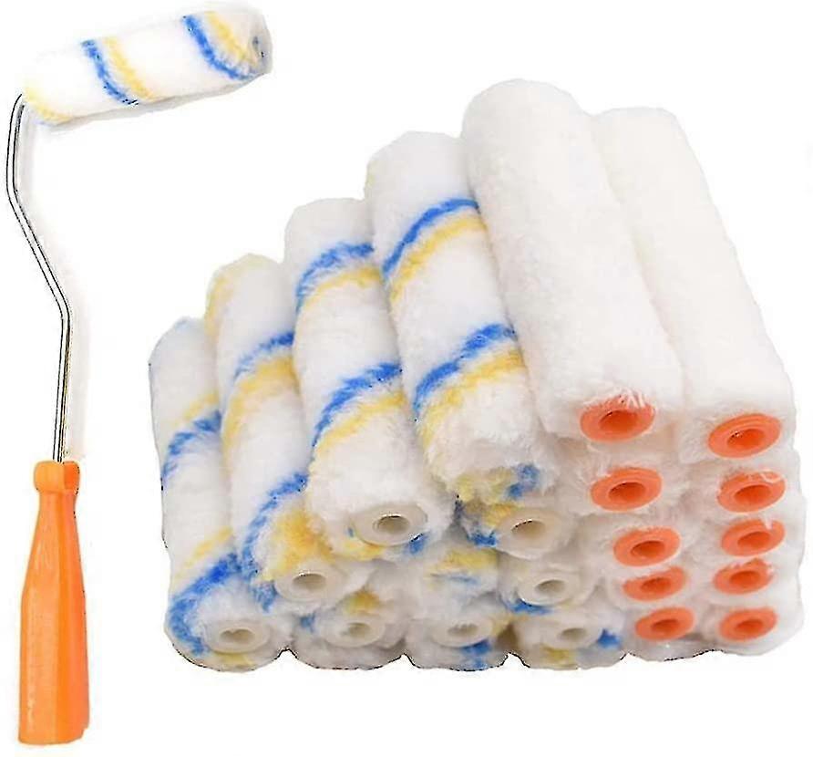 Paint Roller Brush, 22 Pieces Small Paint Roller, Covers For Paint Roller, Mini