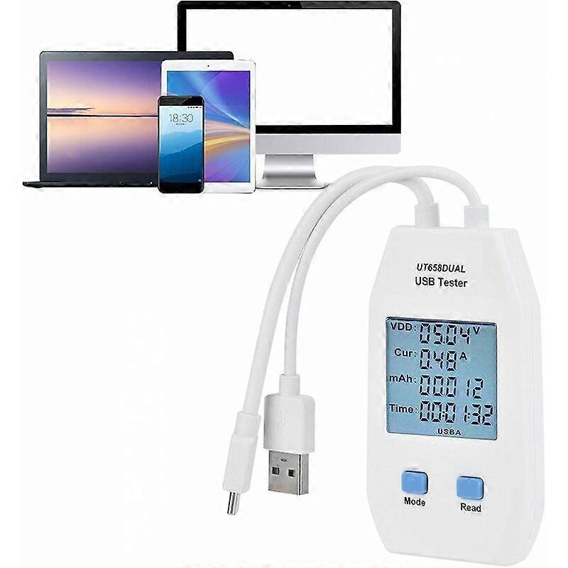 USB Tester Detector Voltmeter Ammeter Digital Power Capacity Tester High Precision Digital Charger Capacity Meter