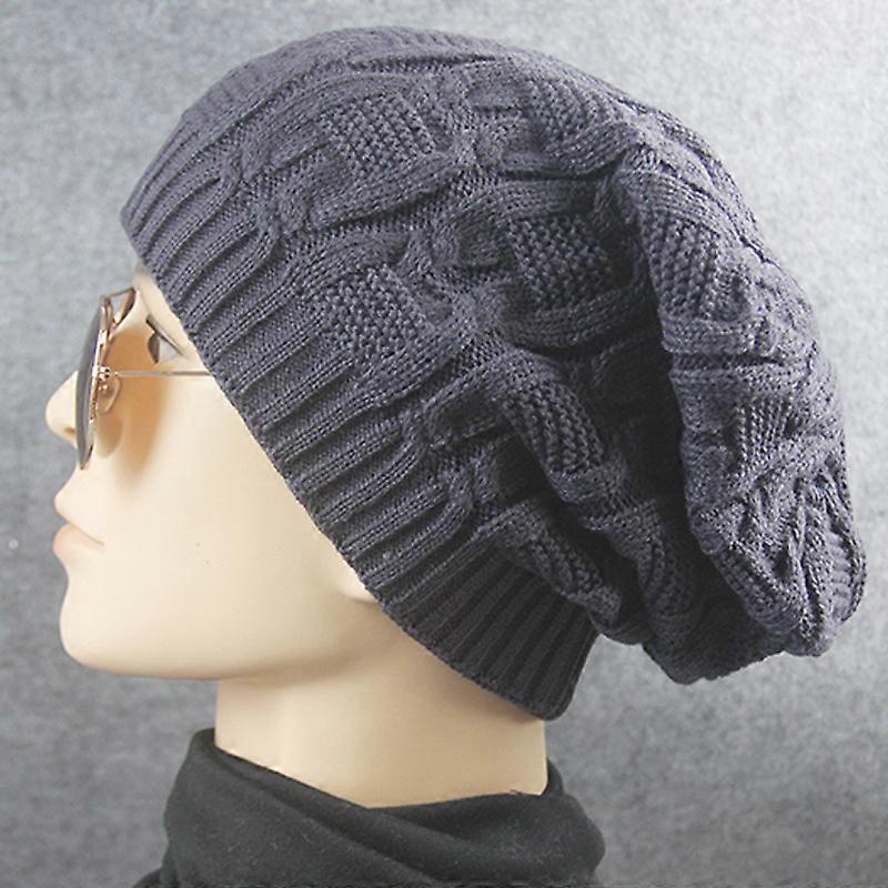 Unisex Slouch Beanie Hat Oversized Knit Ski Snow Skateboard Beanie Cap