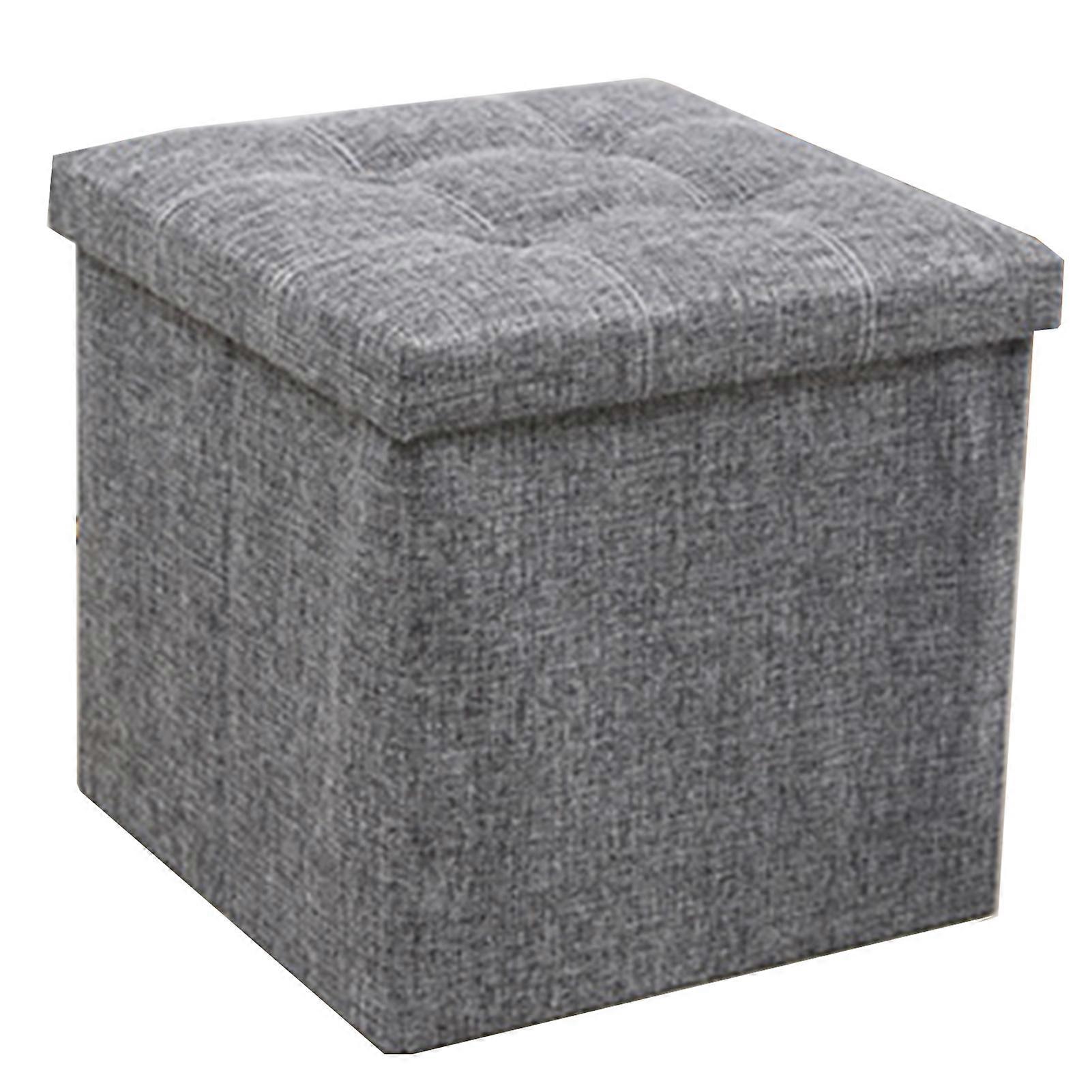 Storage Stool Multi-functional Foldable Large Capacity Waterproof Fabric Stable Bedroom Bench Foot Rest Stool with Padded Seat Sundries Organization P