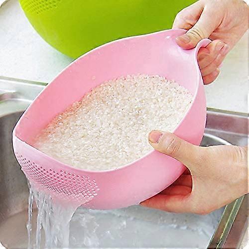 Kitchen Utensil Plastic Colander,Pink