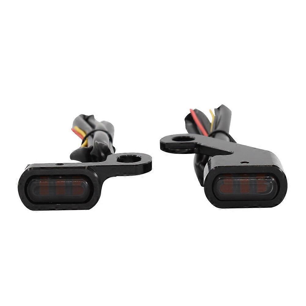 Motorcycle Flashing Mini LED Front Turn Signal Light Blinker Indicator Lamp For Harley Touring 2009-2017 Softail 2015-2020