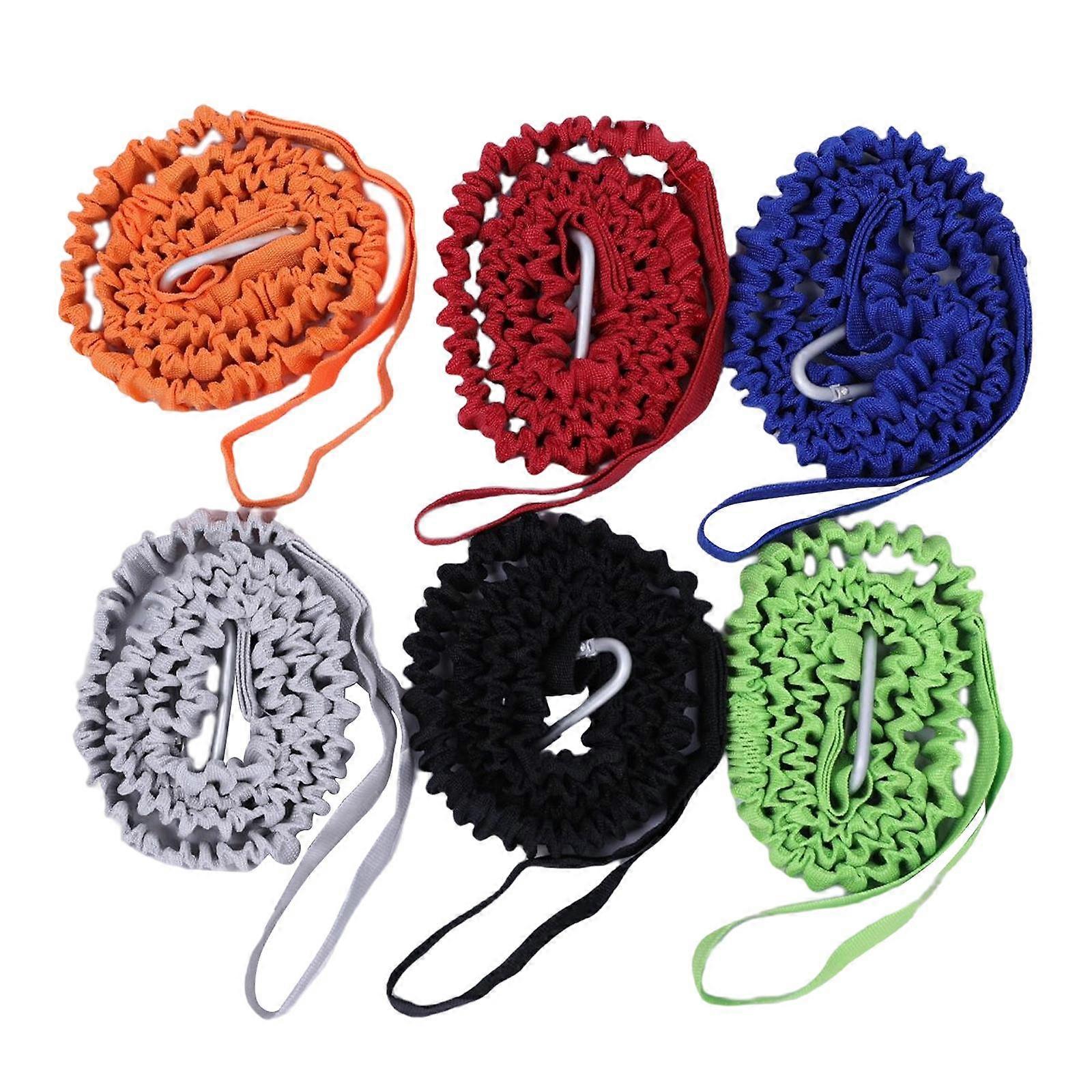 Kayak Paddle Leash Stretchable Coiled Wide Application Colorful 6pcs