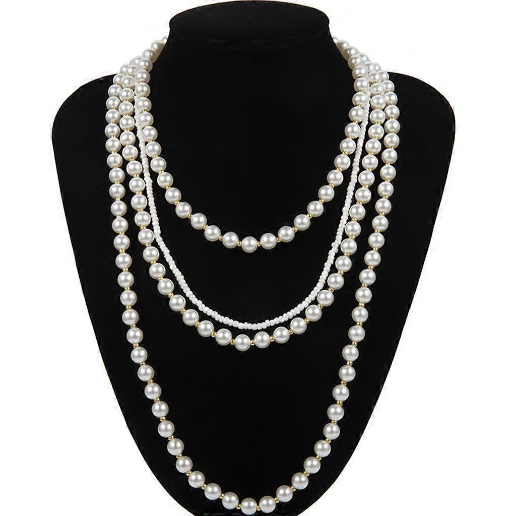 Mode Femmes Collier Multicouche Perles Pull Chaîne Party Décoration