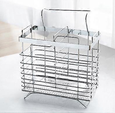 Stainless Steel Hanging Utensil Drying Rack Rectangular Spoons Chopsticks Drainer Basket Flatware Storage Drainer Container