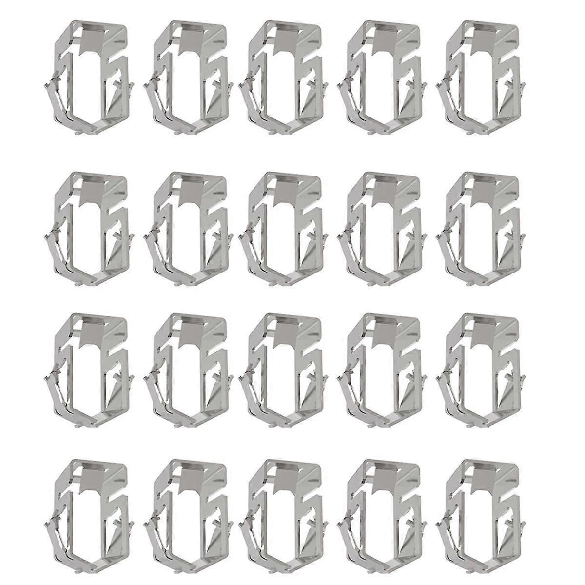 50PCS PV Solar Panel Mounting Bracket, Metal Buckle for All Frame Heights, Solar Panels Bracket for