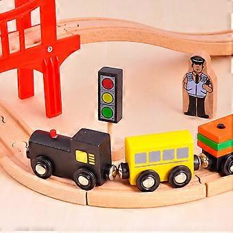 Juego De Vías De Tren Eléctrico Y Vagones De Carga Para Niños De 3, 4