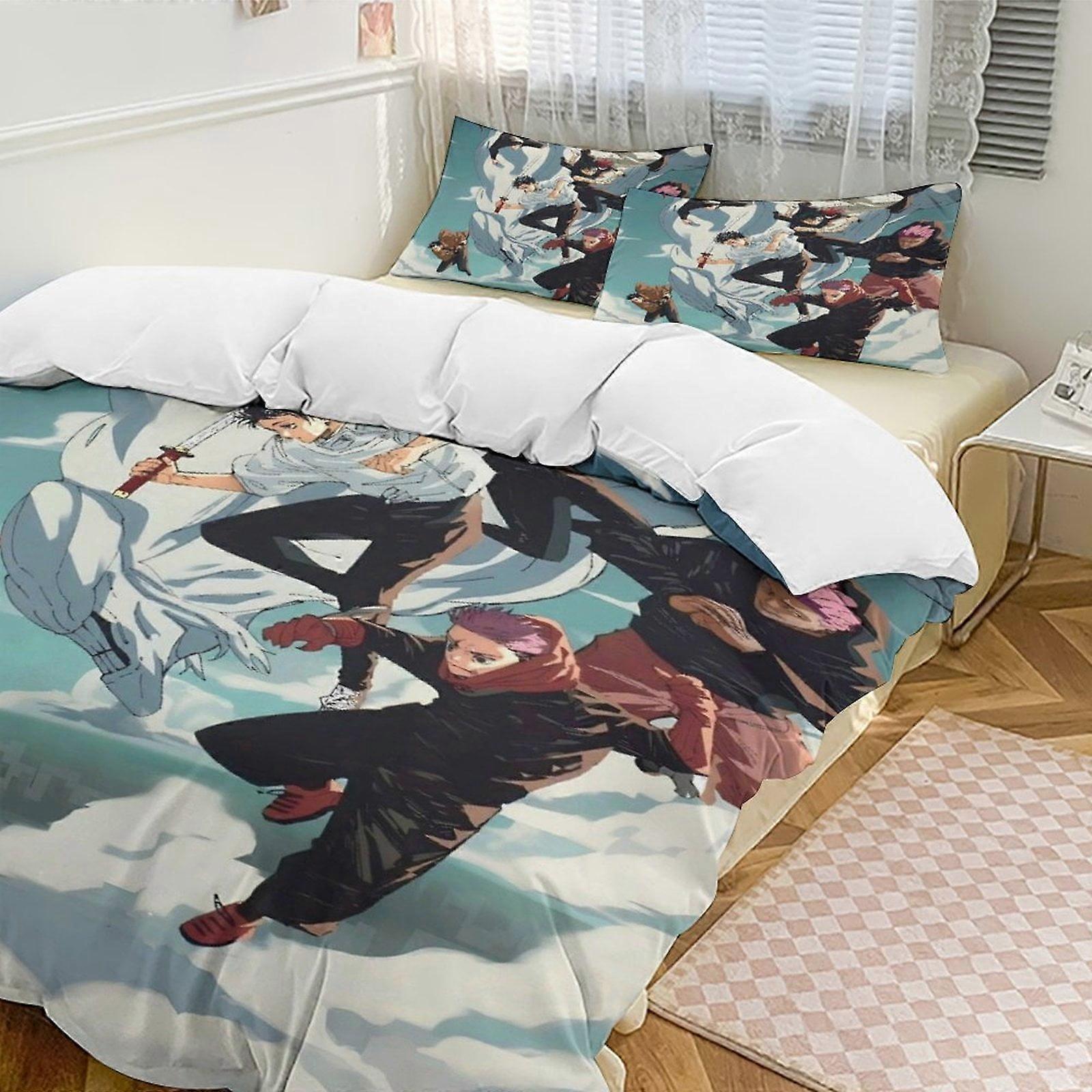 Bedding set Gs436 Jujutsu Kaisen Anime Home Bed 3-piece Set,Lightweight and comfortableMultiple sizes to choose from SH436