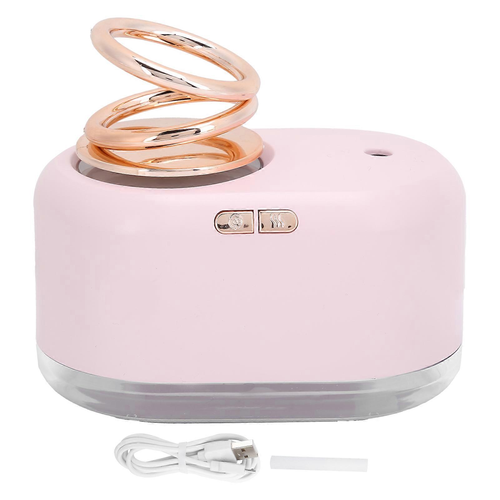 Suspended Double Ring Humidifier Mini Desktop Mist Air Atomizer with Colorful Light