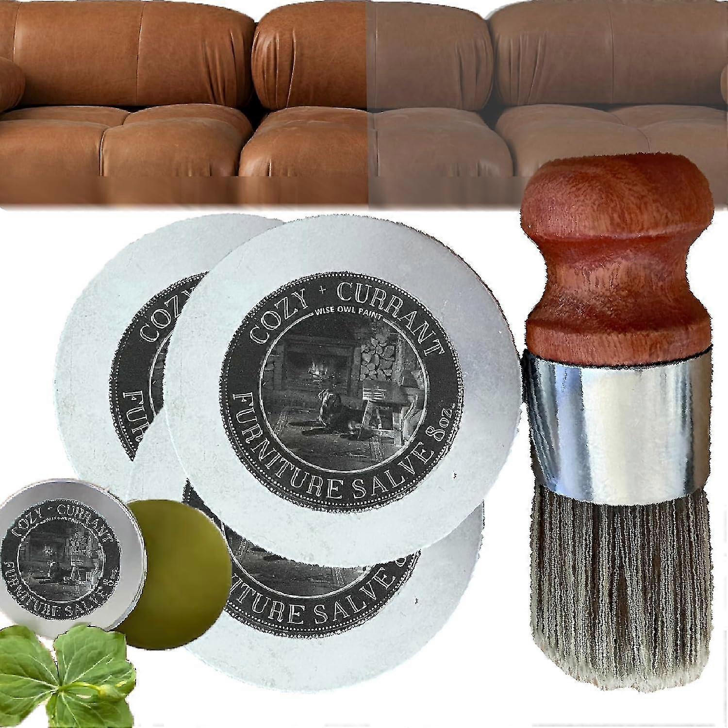 Furniture Salve for Leather, Leather Salve for Furnitures, Leather Furniture Salve and Brush, Furniture Salve Brush, Furniture Salve for Wood