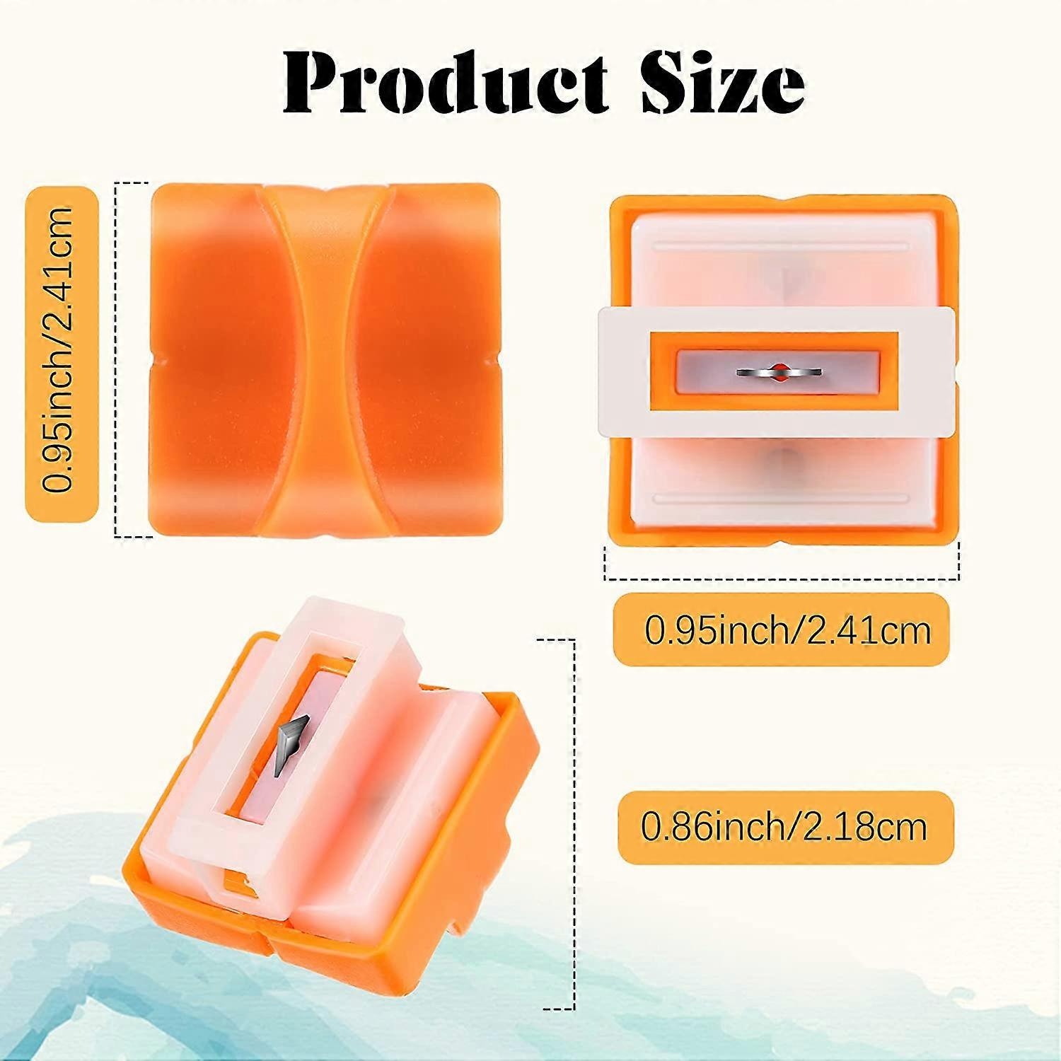 6 قطع قطع الورق القاطع استبدال شفرات الورق المتقلب شفرات إعادة ملء شفرات استبدال قطع الورق الحرفية لقاطع الورق A4 (برتقالي)