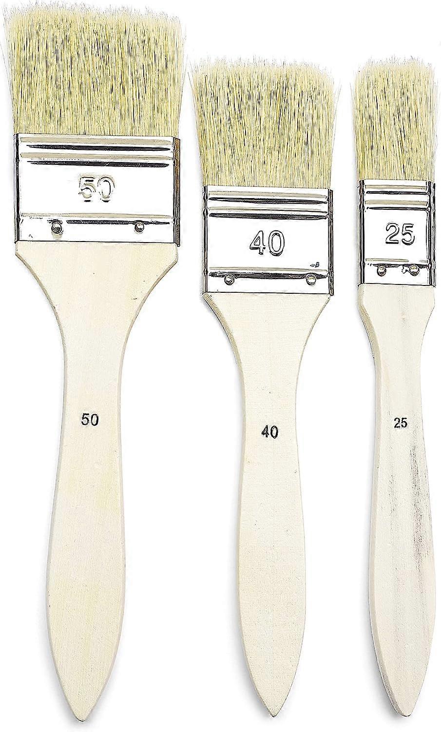 3 brushes, white