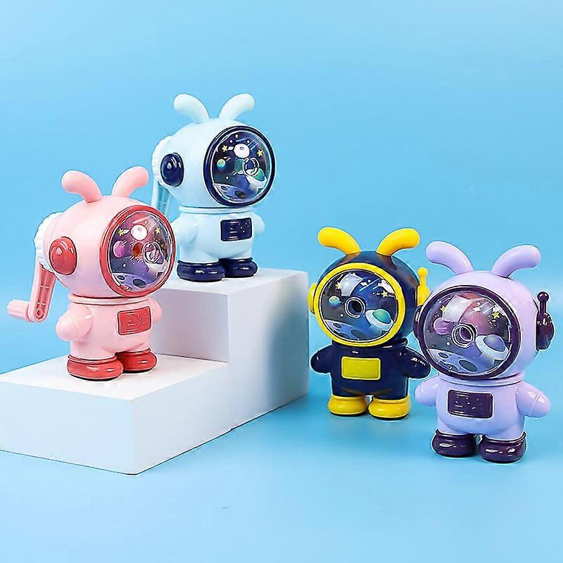 Space Rabbit Pencil Sharpener 1pc Random Colour Pencil Sharpener with Handle, Children's Pencil Sharpener with Container for Office, Classroom and Hom