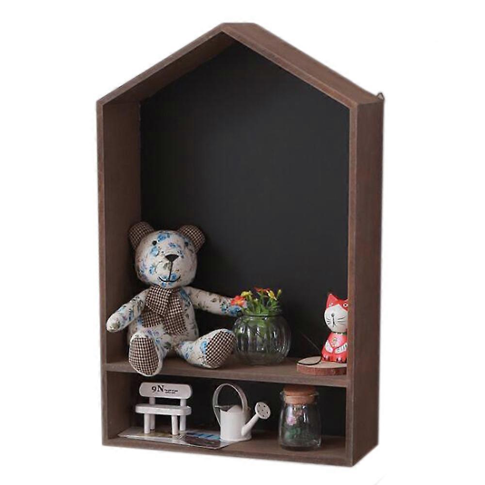 Wooden Frame Hang Type Blackboard Message Board Storage Rack