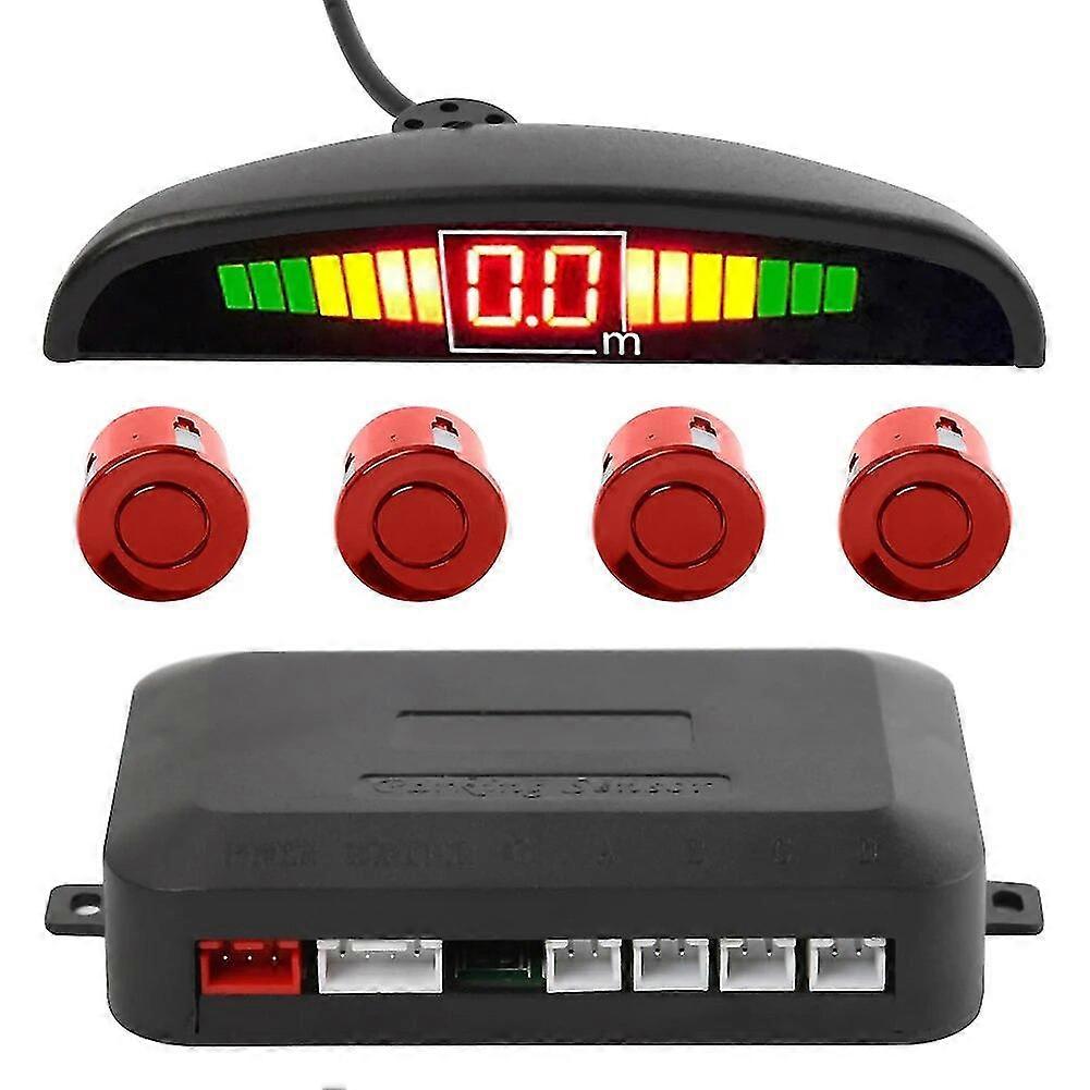 Car Parktronic Led Display Auto Parking Sensor Kit Reverse Backup Car Parking Radar Monitor Detector System With 4 Sensor