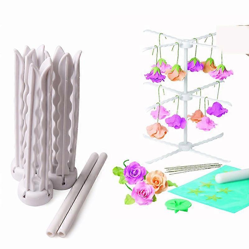 3 Layer Flower Drying Rack Stand Cake Decorating Sugarcraft Fondant Detachable Paste Flower Rack Practical Baking Tools