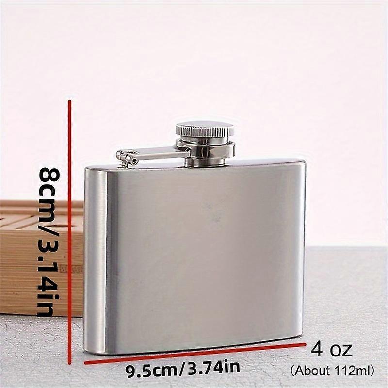 1pc Premium Stainless Steel Hip Flask - Leak-Proof, Portable & Stylish Alcohol Flask for Outdoor Adventures - Durable Screw Cap Wine Pot, Perfect Pock